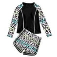 thumbnail image 1 of QUOTAY Girls Swimsuit 2026 Long Sleeve Rash Guard and Swim Shorts 2 Piece UPF 50+ Sun Protective Bathing Suit Swimwear Black,90, 1 of 4