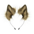 thumbnail image 1 of QUOTAY Handmade Wolf Ears Headband for Party Lone Wolf Role Play Accessory 01_Yellow，One Size, 1 of 2