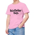 thumbnail image 1 of QUOTAY Happy Birthday Printed Short Sleeve T Shirt For Boys Child Casual Crew Neck Fans Present Tops For Pink_002,120, 1 of 4