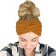 thumbnail image 1 of QUOTAY Headbands for Women Solid Color Braided Knit Headband Fashion Sport Warm Hair Accessory for Running Yoga Winter Outdoor Activities Z02_Yellow,One Size, 1 of 3