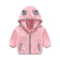 thumbnail image 1 of QUOTAY Kids Toddler Baby Boys Autumn Winter Dinosaur Hooded Coat Jacket Sweatshirt Clothes Warm Outerwear for Children Hoodies for Boys Pink,18-24 Months, 1 of 3