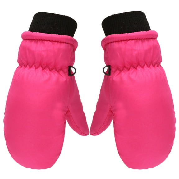 QUOTAY Kids Winter Gloves Windproof Ski Mittens for Boys and Girls Snowboarding Skating Outdoor Warm Gloves 01_Hot Pink,2-5 Years