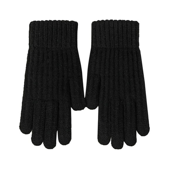 QUOTAY Knitted Winter Gloves with Outdoor Windproof Cold Proof Warm for Men and Women B,One size