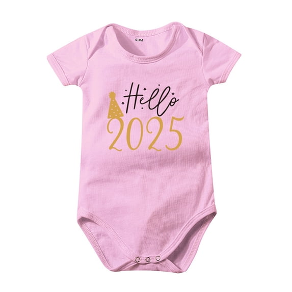 QUOTAY My First Year Clothes Baby Boy Girl Year Outfits Letter Print Baby Romper Jumpsuit Outfits Set 01_Red,3-6 Months