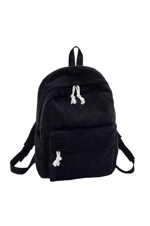 Student Versatile Fabric High School Backpack College Style Backpack with Unique Design School Backpack Black,One Size