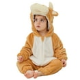 thumbnail image 1 of QUOTAY Toddler Boys Girls Animal Long Sleeve Cartoon Kids Jumpsuit Childrens Clothing 01_Gold,3-4 Years, 1 of 6