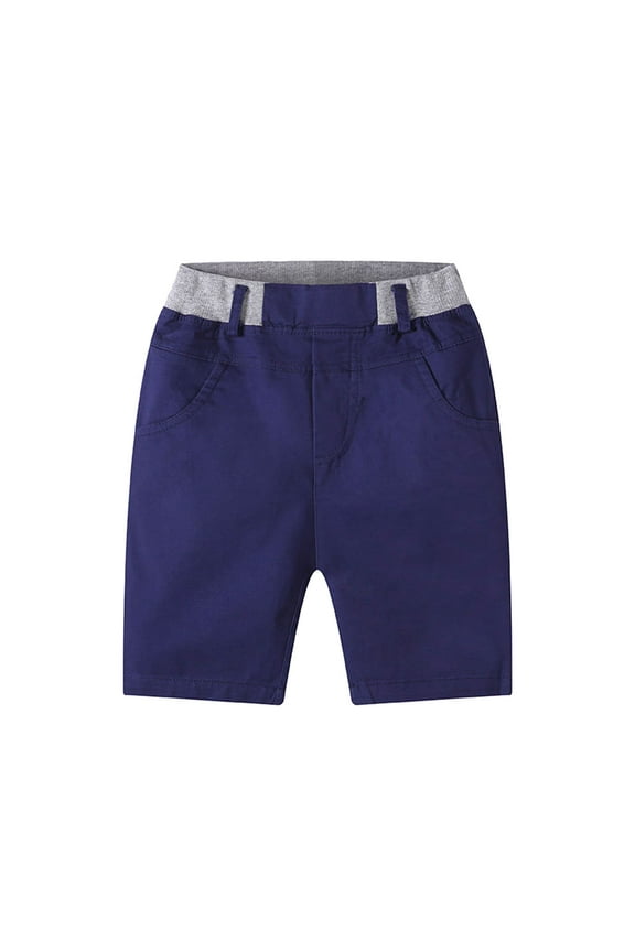 Toddler Boys Summer Cargo Shorts Point Length Woven Casual Pants for Baby Kids Age 1-9 Years Blue,110.00