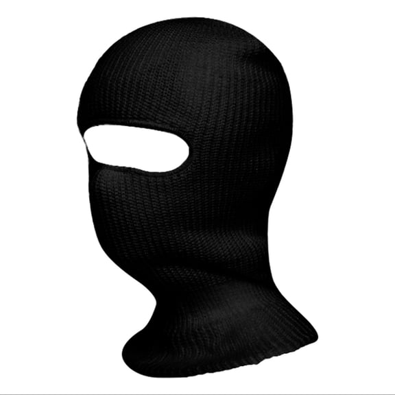 QUOTAY Winter Riding with Hole for Face Warm Windproof Knitted Ski Hat for Outdoor Activities Winter Hats02_BlackOne Size