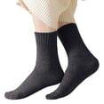 thumbnail image 1 of QUOTAY Winter Thermal Socks Extra Warm Lined for Cozy Indoor Outdoor Sleeping Slipper Socks for Women Soft Mid Calf Stockings for Cold Weather Grey，One Size, 1 of 3