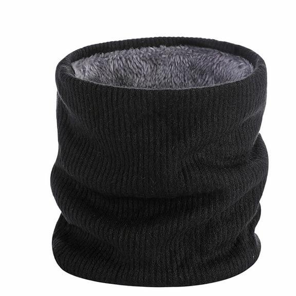 QUOTAY Women Men Winter Warm Neck Warmer Thicken Soft Wrap Scarf Scarf for Men Black,One Size