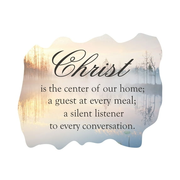 QUOTES - Removable Multicolored Vinyl Religious Quotes Christ Lettering Art Décor Sticker Pond Lake Background Image Design Home Bedroom Wall Decal 10" x 8"