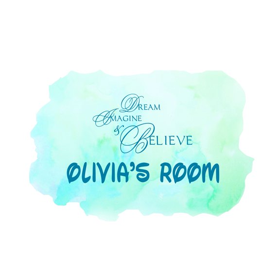 QUOTES - Vinyl Home Bedroom Vinyl Personalized Name Inspirational Quotes Decoration Sticker Dream Imagine & Believe Lettering Art Wall Decal 20" x 14"