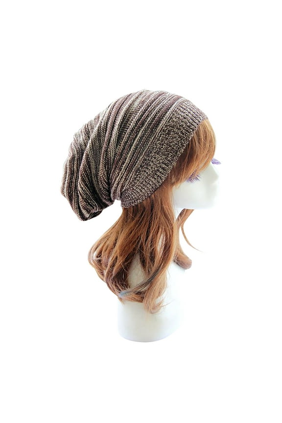 Beanies Hats Men, Oversize Baggy Knitted Beanie, Warm Winter Ski Chic Cap Hats for Men Coffee