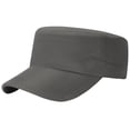 thumbnail image 1 of QURATI Cadet Army Cap Military Hats for Men Women Unisex Adjustable Flat Top Baseball Cap Mens Hats Dark Gray, 1 of 4