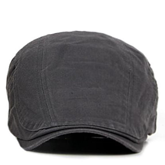 QURATI Men's Cotton Flat Cap Adjustable Breathable Newsboy Driving Hat Cap | Lightweight Cotton, Short Brim, Ideal for Driving & Daily Casual