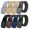 thumbnail image 1 of QURATI Men's Nylon Ratchet Belt Casual Web Click Belt with Slide Buckle for Jeans No Holes Adjustable Trim to Fit Dark Gray One Size, 1 of 4