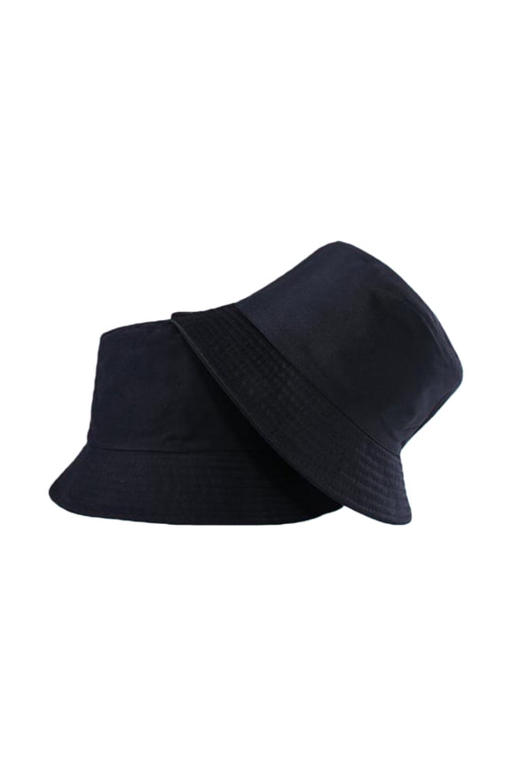 Mens Hats Bucket Hat, Wide Brim Cotton Outdoor Sun Hat Flat Top Cap for Fishing Hiking Beach Sports Hats for Women Black