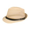 thumbnail image 1 of QURATI Mens Hats Mesh Short Brim Fedora Hats Summer Beach Hats for Men Beige, 1 of 3