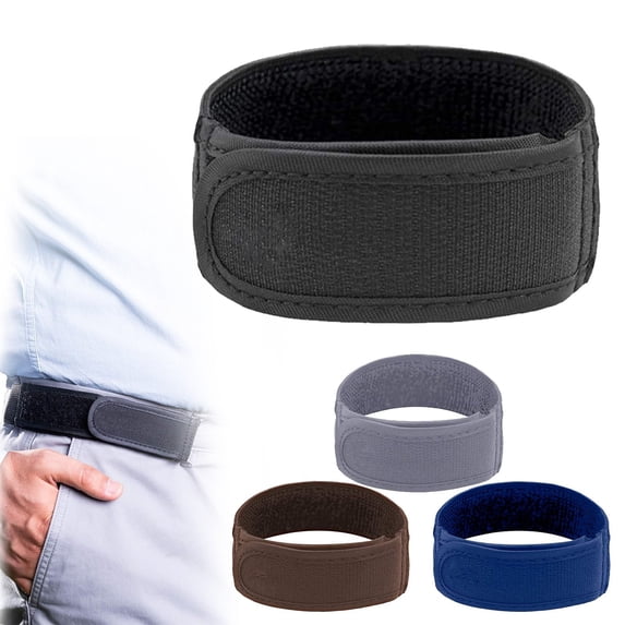 No Buckle Stretch Belt Buckle Free Comfortable Elastic Belt for Women Or Men, Buckle-Less No Bulge No Hassle Invisible Belts for Pants Jeans Blue S