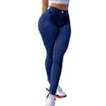thumbnail image 1 of QURATI Pantalones Colombianos Para Mujer Colombian Jeans for Women Butt Lifting Stretchy Skinny Jeans High Waisted Jeggings Womens Bottoms Dark Blue S, 1 of 6