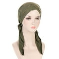 thumbnail image 1 of QURATI Pre Tied Head Scarf Headwraps Lightweight Turban Beanie Cap Cover Cap for Women Slip on Headwraps Braid Hair Cover Head Wrap Headscarf for Women Grey One Size, 1 of 5