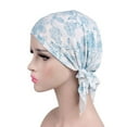thumbnail image 1 of QURATI Pre-Tied Head Scarf for Women Beanie Covers Cap Head Scarves Sleep Turban Hat Women Bandana with Stretch Print, 1 of 2