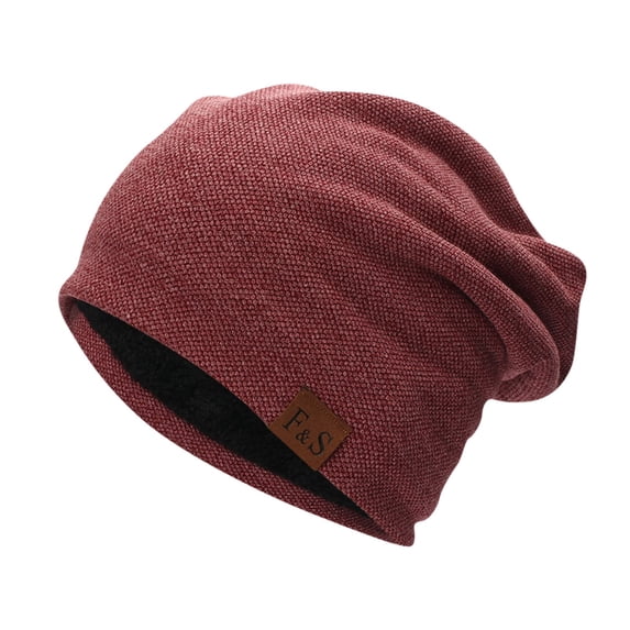 QURATI Slouchy Beanie Hat for Men Women Warm Winter Hats Soft Fleece Lined Beanies Knit Thick Unisex Cap Daily Outdoor Hat