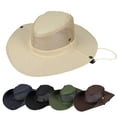 thumbnail image 1 of QURATI Sun Hat Outback Hat with Wide Brim Breathable Mesh Crown Fishing Hat Foldable Boonie Cap Outdoor Hat Summer Hiking Hat for Camping Gardening Navy One Size, 1 of 6