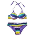 thumbnail image 1 of QURATI Swimwear Swimsuit Bikini Set Swimwear Women Beachwear Brazilian up Purple XL, 1 of 5