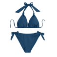 thumbnail image 1 of QURATI Swimwear Women Bikini Set Two Piece Swimsuit Tie Bathing Suit Cute Swimwear Blue XL, 1 of 7