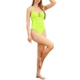 thumbnail image 1 of QURATI Swimwear Women'S V Neck Swimsuit Adjustable Spaghetti Straps Bathing Suit Swimwear Yellow XL, 1 of 7