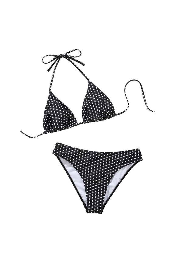 Swimwear Womens Bikini Sets Bikinis High Cut Swimsuits 2 Piece Bathing Suits Sexy Swimwear Black XS