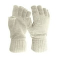thumbnail image 1 of QURATI Winter Half Finger Gloves Knitted Fingerless Mittens Warm Stretchy Gloves Working Running Biking Driving for Men Women, 1 of 3