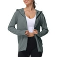 thumbnail image 1 of QURATI Women's Lightweight Sun Protection Hoodie – Long Sleeve Zip-Up Jacket with Pockets (Summer Outdoor),Bronze,M, 1 of 9