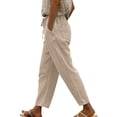 thumbnail image 1 of QURATI Women's Wide Leg Jeans High Waisted Stretchy Straight Leg Baggy Denim Pants Womens Bottoms Khaki M, 1 of 3