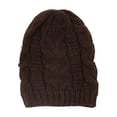 thumbnail image 1 of QURATI Womens Beanie Hats, Knitted Wool Beret, Baggy Crochet Beanie Ski Cap Hats for Women Coffee, 1 of 4