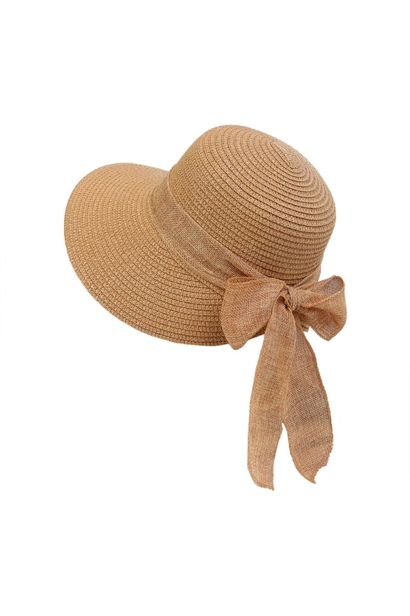 Womens Hats Wide Foldable Roll up Sun Bow Beach Hats for Women Ar M