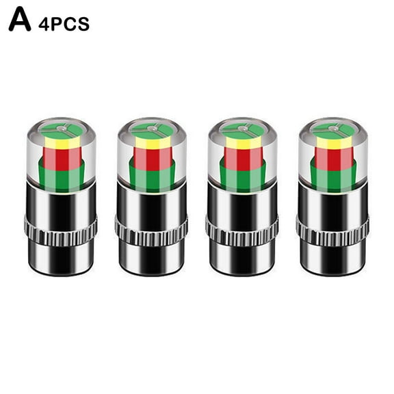QUS 4/8pcs 2.3 Bar Car Tire Pressure Guage Cap Sensor Indicator Cap Alert Monitoring Indicator Alert E7h9 Ty Air Pressure Tool Gauge M6S8