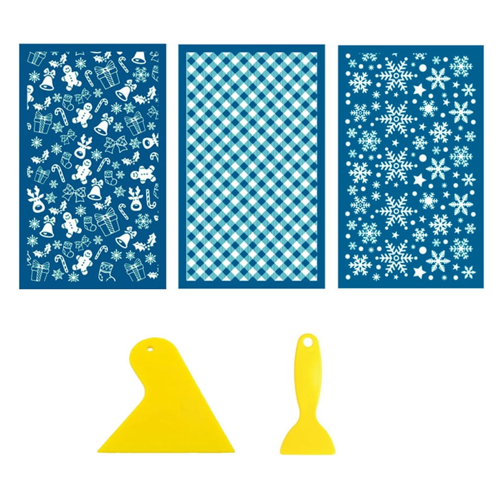 QUSENLON 112Pcs Reusable Silk Screen Print Chalk Pastes Paint Silk