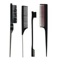 QUSENLON 4Pcs Hair Styling Combs Set Teasing Hair Brushes Rat Tail Combs Edge Tool for Women