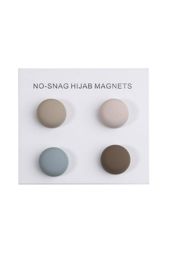 4Pcs Hijab Magnet Pins for Women Clothing for Muslim Scarf Multi-Use Round Clip for Women Scarves No Hole Pins Brooch