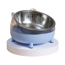 QUSENLON Dog Bowl Raised for Cat Food Water Stainless Steel Bowls with Elevated Stand Pet Plastics Feeding Bowl Cute Slanted Dish