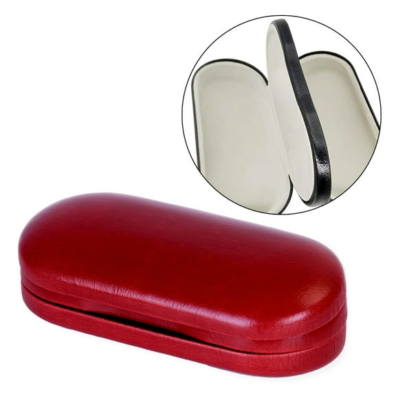 QUSENLON Dual- Glasses Case Double Eyeglasses Case For 2 Pair Eyeglasses Holder Portable Glasses Case Double Layer Glasses Case