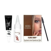 QUSENLON Eyebrow Dye Tint Kit Semi Permanent Eyebrow Tinting Kit Eyelash Tint 4-6 Week Long-lasting Suitable for Salon & Home Use