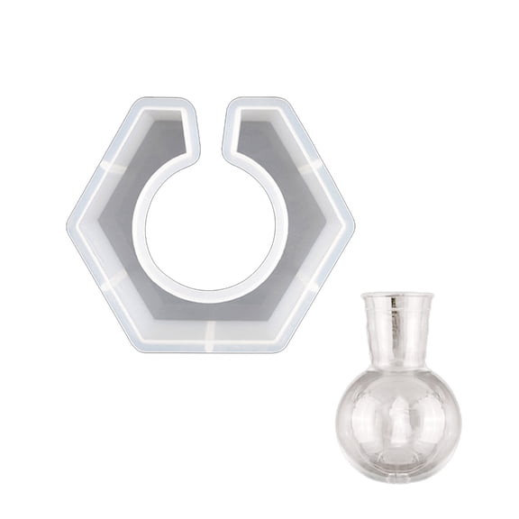 QUSENLON Round Shaped Epoxy Resin Molds for Vase Plant Propagation Station Hydroponic Flower Vase Silicone Mold DIY Epoxy Casting