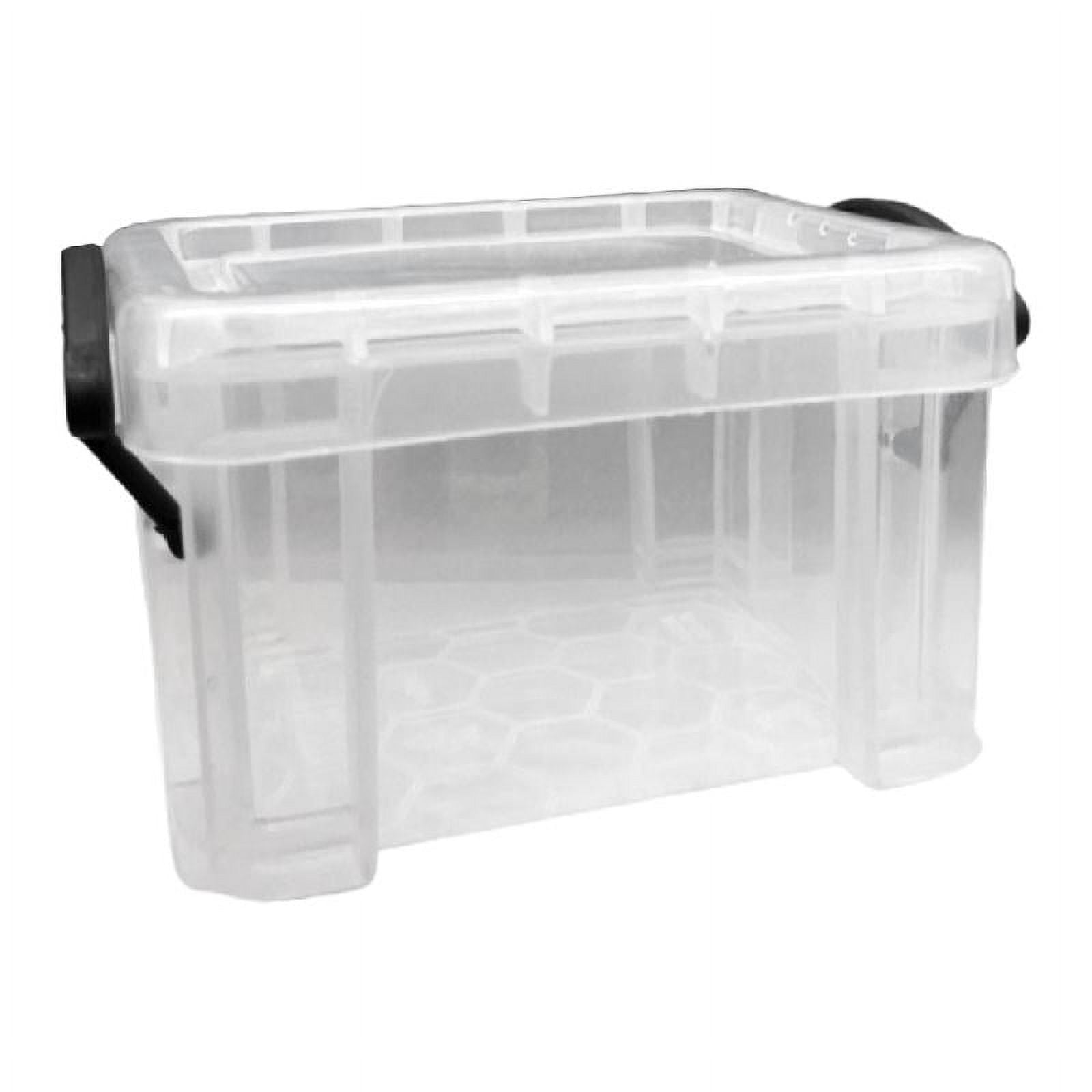 QUSENLON Small Plastic Box with Locking Lid Mini Organizer Container