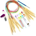 thumbnail image 1 of QUTETN 10 Pairs Circular Bamboo Knitting Needles  US Size 4-15, 1 of 6