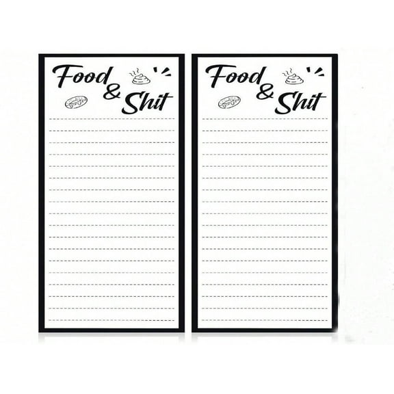 QUTETN 1Pc/2pcs Magnetic List Notepad Funny Grocery List Reminders Magnet Refrigerator Memo Pad For Shopping And To Do Lists  50 Sheets Per Pad  3 X 8 Inch