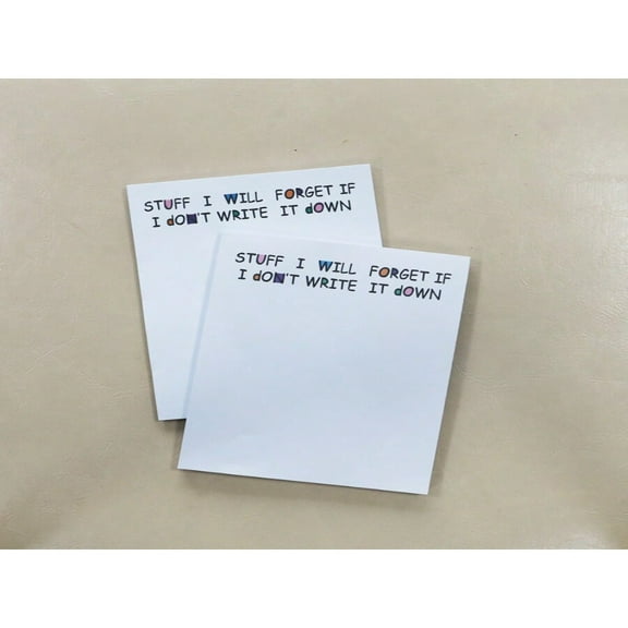 QUTETN 1pc Notebook Sticky Notes To-Do List Interesting Memo Pad Stationery For Office Notes Gift For Friends And Colleagues Sticky Notes For Things I Will Forget