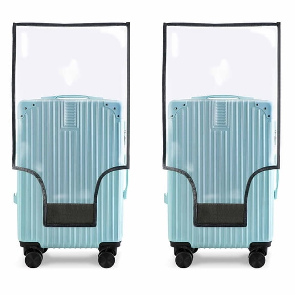 QUTETN 2 Pack Luggage Covers for Suitcase Suitcase Covers Clear Pvc Luggage Protectors Ransparent Travel Suitcase Wrap Protective Cover Case for 20 24 28 30‘‘ Wheeled Luggage